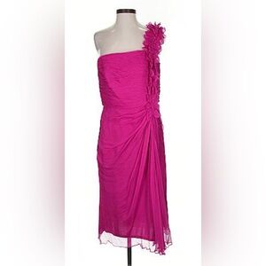 One-Shoulder Tadashi Collection Saks Fifth Avenue Pink Dress Cocktail Sz 12 NWT